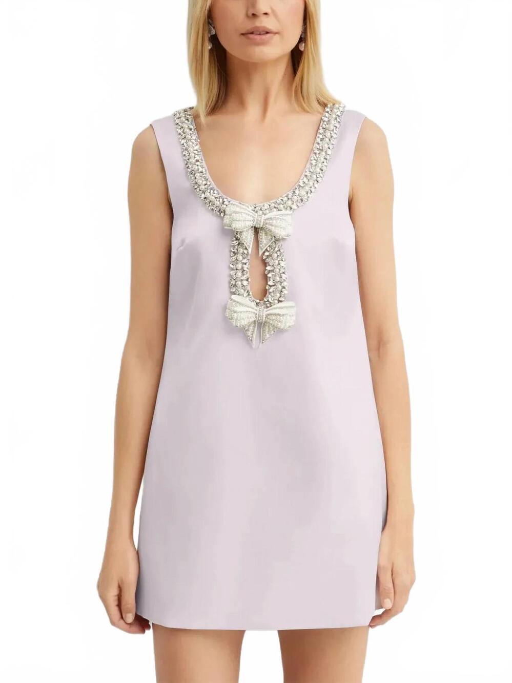 NEW SOFIE THE LABEL bow & tell mini dress in pink